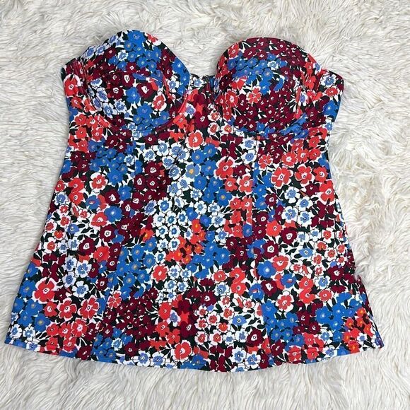 Ann Taylor LOFT Beach Floral Tankini W/Removable Strap NWT Medium - Picture 5 of 5